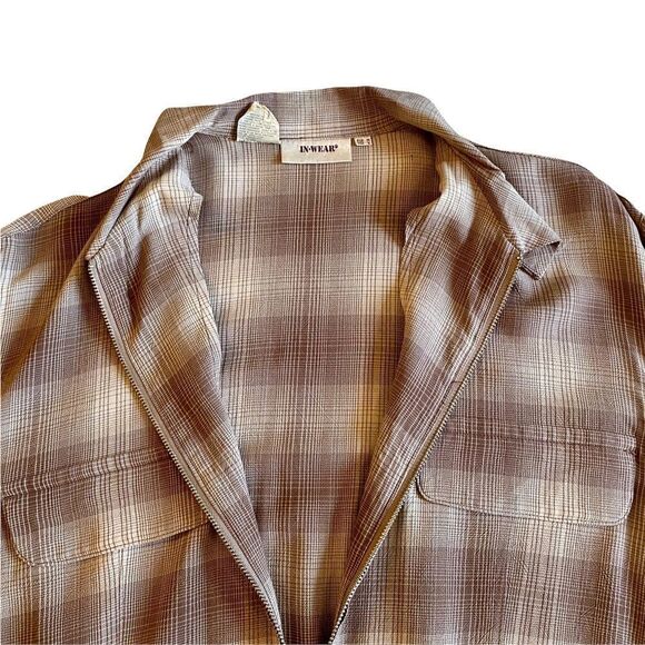 Vintage 90s InWear Brown Checked Jacket - Picture 6 of 11